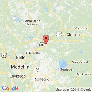 Localización de Barbosa en Antioquia