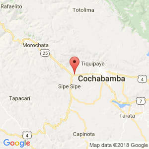 Localización de Vinto en Cochabamba