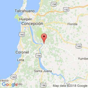 Localización de Hualqui en Biobío