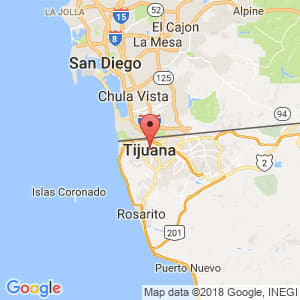 Localización de Tijuana en Baja California