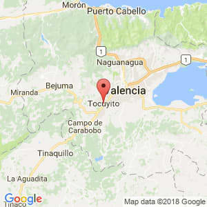 Localización de Tocuyito en Carabobo