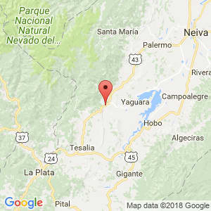 Localización de Iquira en Huila