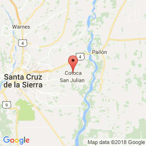 Localización de Cotoca en Santa Cruz