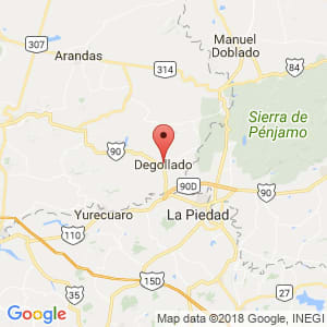 Localización de Degollado en Jalisco