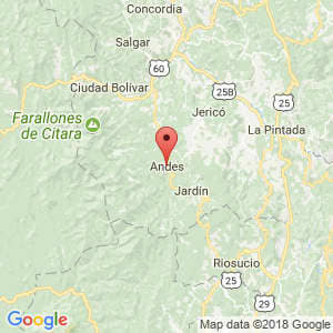 Localización de Andes en Antioquia