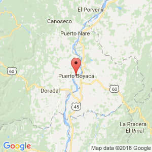 Localización de Puerto Boyacá en Boyacá