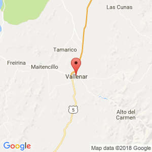 Localización de Vallenar en Atacama