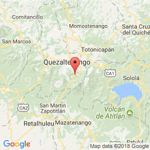 Localización de Zunil en Quetzaltenango