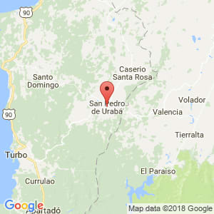 Localización de San Pedro de Urabá en Antioquia