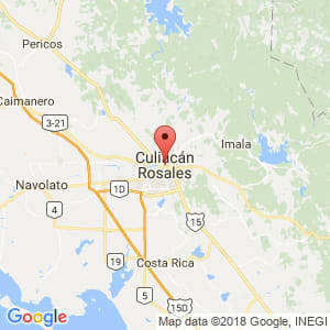 Localización de Culiacán en Sinaloa