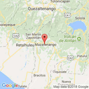 Localización de Mazatenango en Suchitepéquez