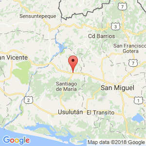Localización de El Triunfo en Usulután