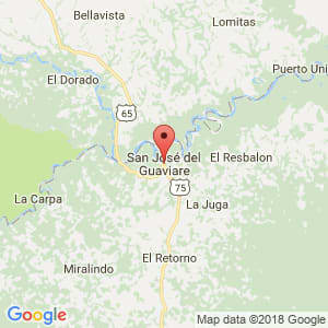 Localización de San José del Guaviare en Guaviare