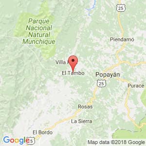 Localización de El tambo en Cauca