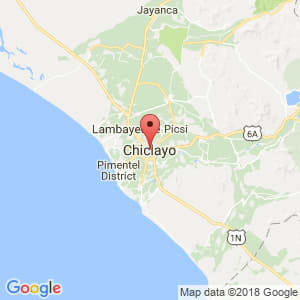 Localización de Chiclayo en Lambayeque