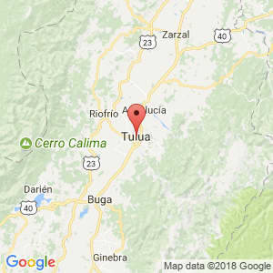 Localización de Tulua en Valle del Cauca