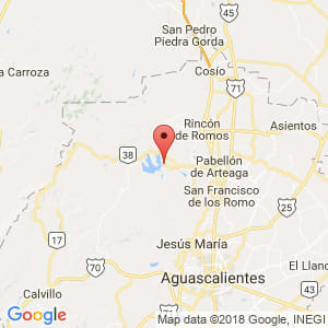 Localización de San José de Gracia en Aguascalientes