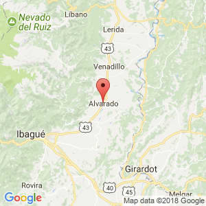 Localización de Alvarado en Tolima