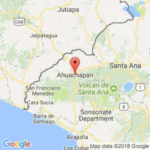 Localización de Ahuachapán en Ahuachapán