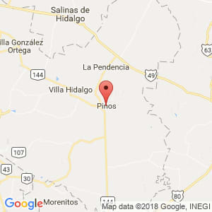 Localización de Pinos en Zacatecas