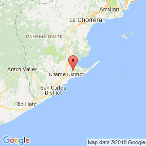 Localización de Chame en Panamá Oeste