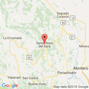 Localización de Santa Rosa en Santa Cruz