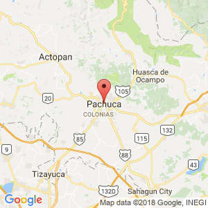 Localización de Pachuca de Soto en Hidalgo