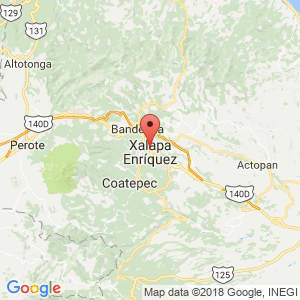 Localización de Xalapa en Veracruz de Ignacio de la Llave