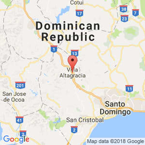 Localización de Villa Altagracia en San Cristóbal