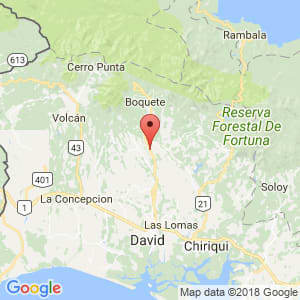 Localización de Alto Boquete en Chiriquí