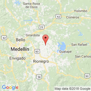 Localización de San Vicente en Antioquia
