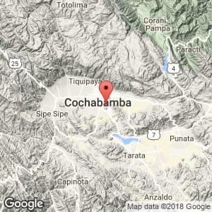 Localización de Alalay en Cochabamba