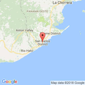 Localización de San Carlos en Panamá Oeste