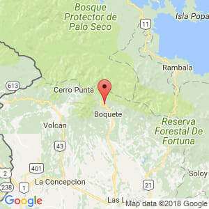 Localización de Los Naranjos en Chiriquí