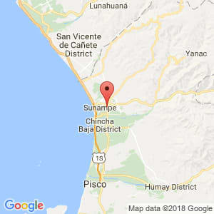 Localización de Chincha Alta en Ica