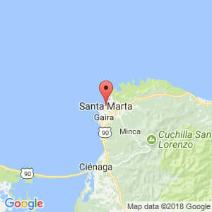 Localización de Santa Marta en Magdalena