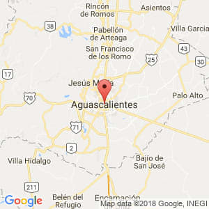Localización de Aguascalientes en Aguascalientes