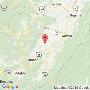 Localización de Tarquí en Huila