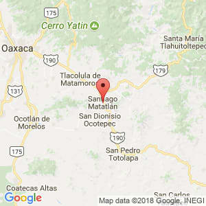 Localización de Santiago Matatlán en Oaxaca