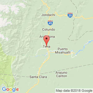 Localización de Tena en Napo