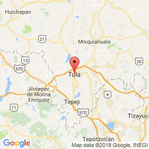Localización de Tula de Allende en Hidalgo