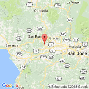Localización de San José en Alajuela