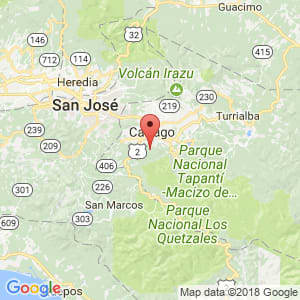 Localización de Aguacaliente en Cartago