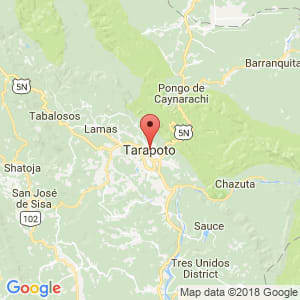 Localización de Tarapoto en San Martín