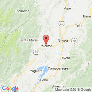 Localización de Palermo en Huila