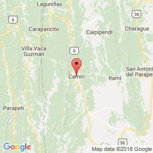 Localización de Camiri en Santa Cruz