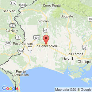 Localización de La Concepción en Chiriquí