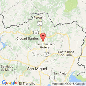Localización de Chilanga en Morazán
