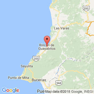 Localización de Rincón de Guayabitos en Nayarit