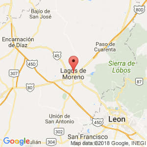 Localización de Lagos de Moreno en Jalisco
